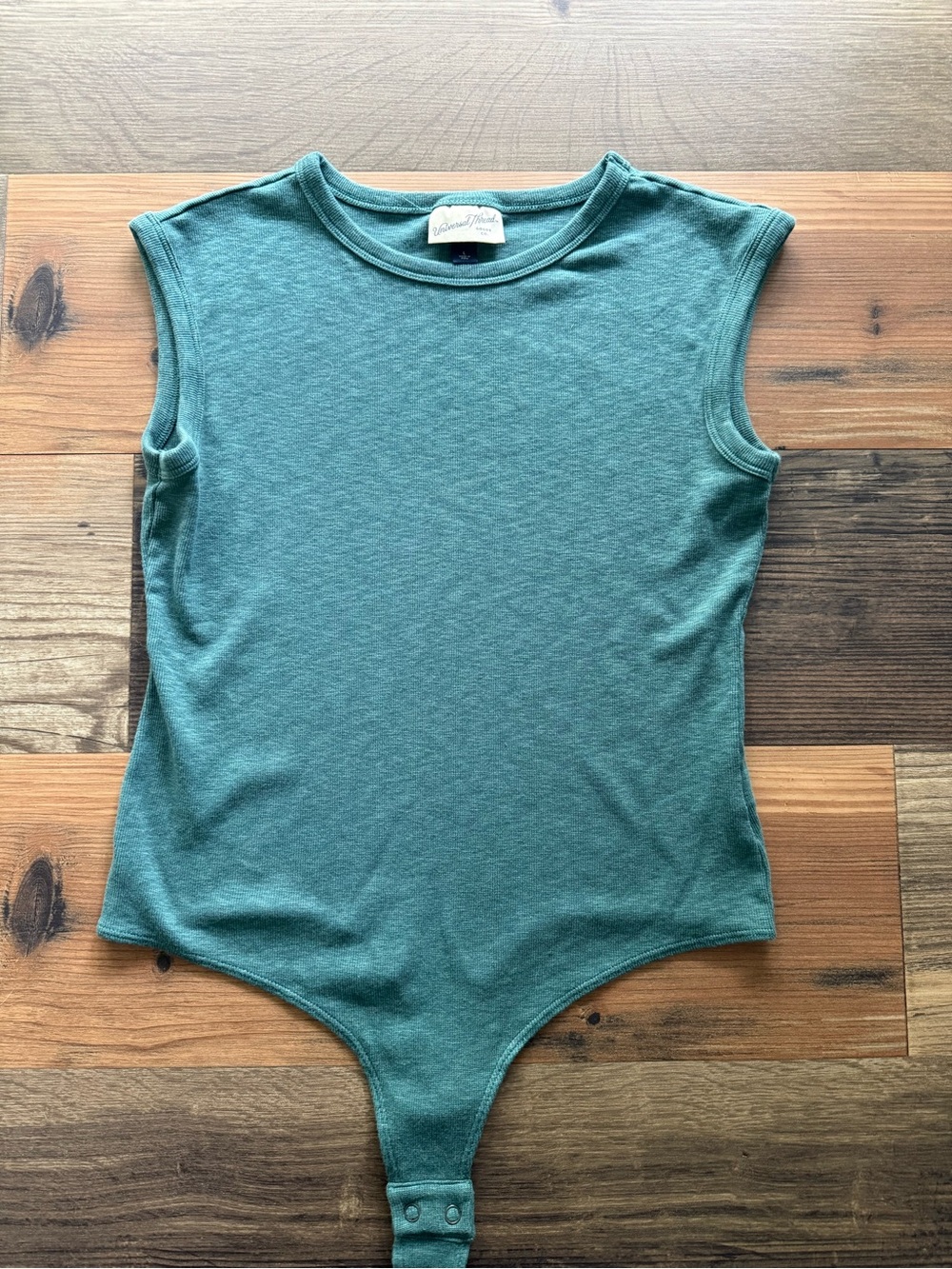 Universal Thread Womens Sleeveless Teal Green Thong Bodysuit Classic Layer